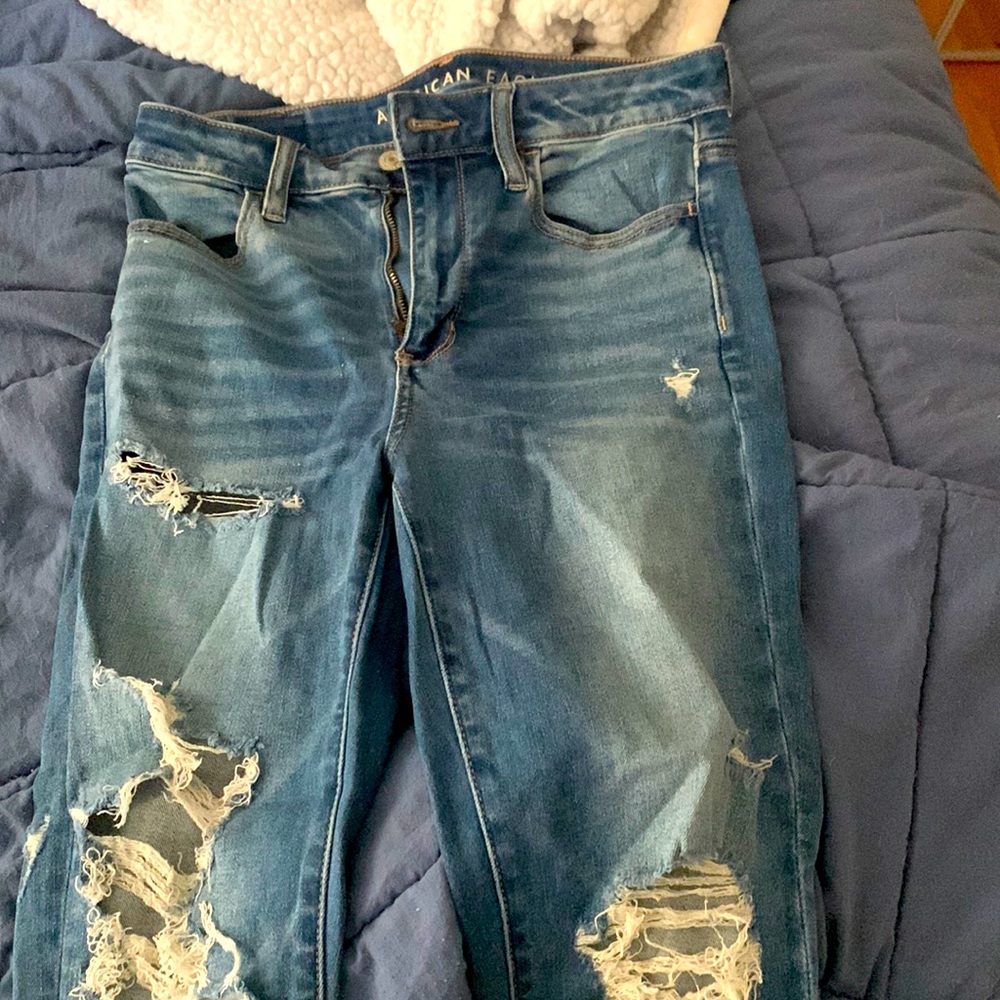 AMERICAN EAGLE Super hi rise jegging  straight leg  jeans VERY Stretchy
